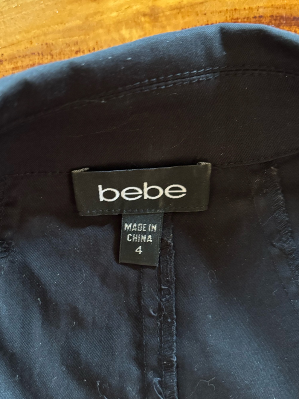 Vintage Bebe Trench Coat Style Dress Sleeveless Black Size 4 - Picture 6 of 15